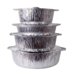 3-PCS ALUMINUM ROUND FOIL BOWL SET