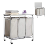 LOUNDRY BASKET W/WHEEL-45*45*75 CM