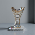 BURNER SILVER W/ROUND GLASS