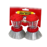 2 SOAP DISPENSING DISH BRUSH SET
