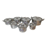 7PCS ALUMINIUM COOKING POT W/LID SET-16-28CM