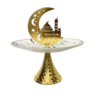 CERAMIC FRUIT PLATE W/STAND-26X26X17CM