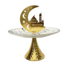 CERAMIC FRUIT PLATE W/STAND-15X15X17CM