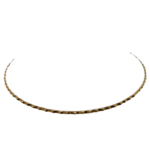 ROUND GLASS PLATE W/GOLD RIM -32X23X2CM