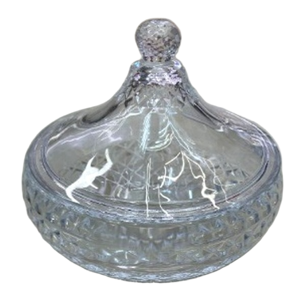 1704228091392.png GLASS CANDY JAR WITH LID-14.7X17 - Image 1