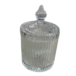 GLASS CANDY JAR WITH LID-8.3X13.5