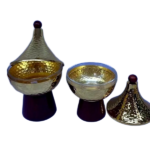 ROUND BOWL+COVER W/STAND SET