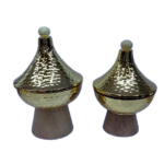 ROUND BOWL+COVER W/STAND SET