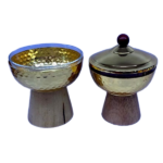 ROUND BOWL+COVER W/STAND SET