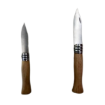 METAL FOLDING KNIFE W/WOODEN HANDLE-1X12