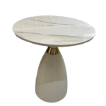 METAL+MARBLE ROUND TABLE-35X35X50
