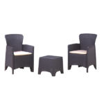 INJECTION PLASTIC SOFA -DARK GRAY+GRAY CUSHION
