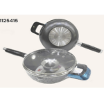 KRWA-20G-1 KAWASHI WOKPAN W/GLASS LID-20CM